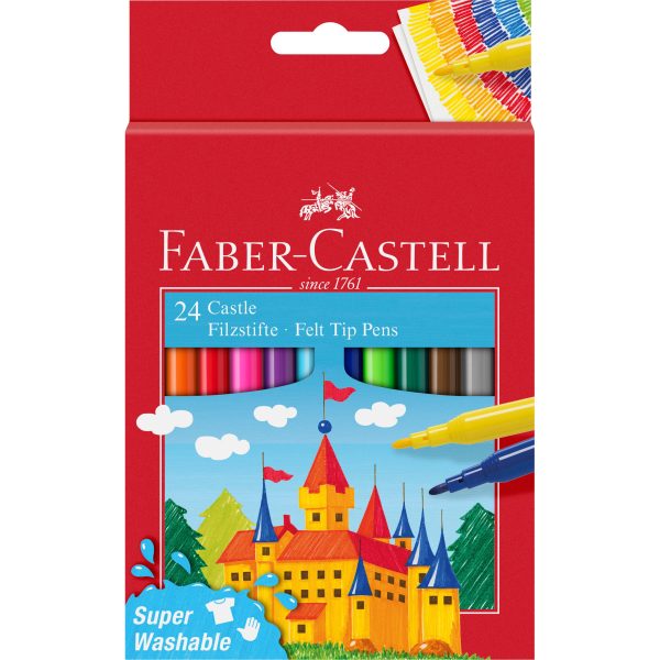 FABER-CASTELL Faserschreiber Castle 554202 24 Farben