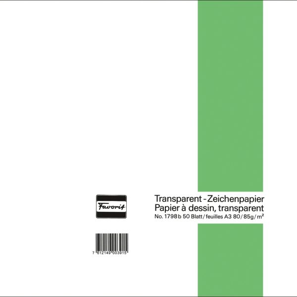 FAVORIT Transparentpapier A3 1798 B 80/85g 50 Blatt