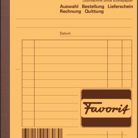 FAVORIT Mehrzweckbuch Deutsch A6 9111 OK Durchschreibepapier 50x2 Blatt