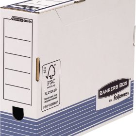 FELLOWES BankersBox Archivschachtel 26401 weiss/blau 26.5x8x32.7cm