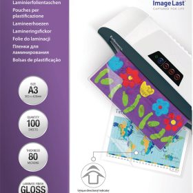 FELLOWES Laminiertasche A3 5306207 glanz, 80my 100 Stk