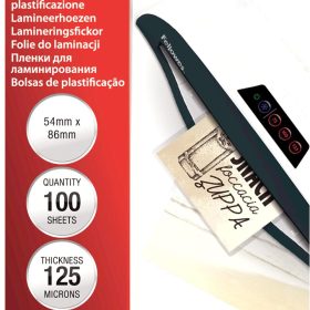 FELLOWES Laminiertasche 54x86mm 5306302 glanz, 125my 100 Stk