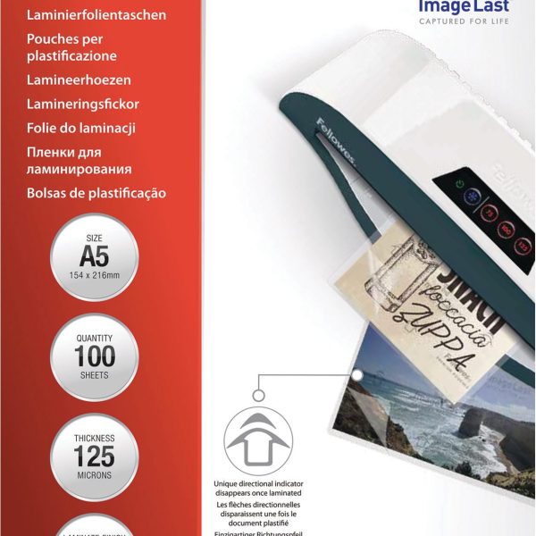 FELLOWES Laminiertasche A5 5307302 glanz, 125my 100 Stk