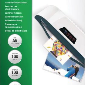 FELLOWES Laminiertasche A5 5351002 glanz, 100my 100 Stk