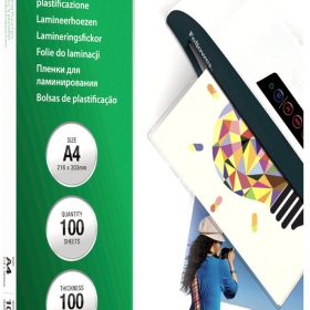 FELLOWES Laminiertasche A4 5351111 glanz, 100my 100 Stk
