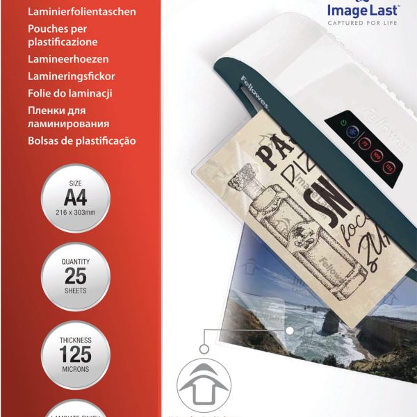 FELLOWES Laminiertasche A4 5396301 glanz, 125my 25 Stk