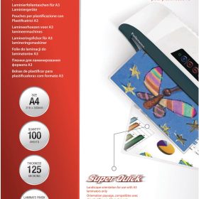 FELLOWES Laminiertasche A4 5440101 glanz, 125my 100 Stk