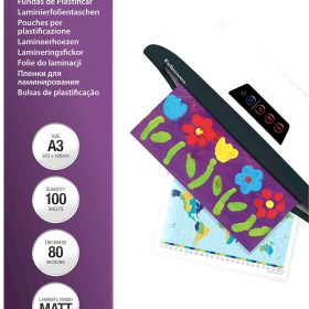 FELLOWES Laminiertasche A3 5452003 matt, 80my 100 Stk