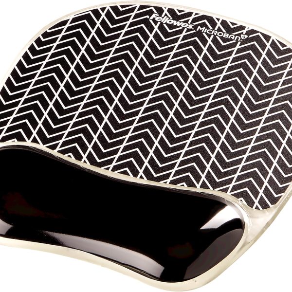 FELLOWES Mausmatte Photo 9653401 s/w zik,mit Handgelenkauflage