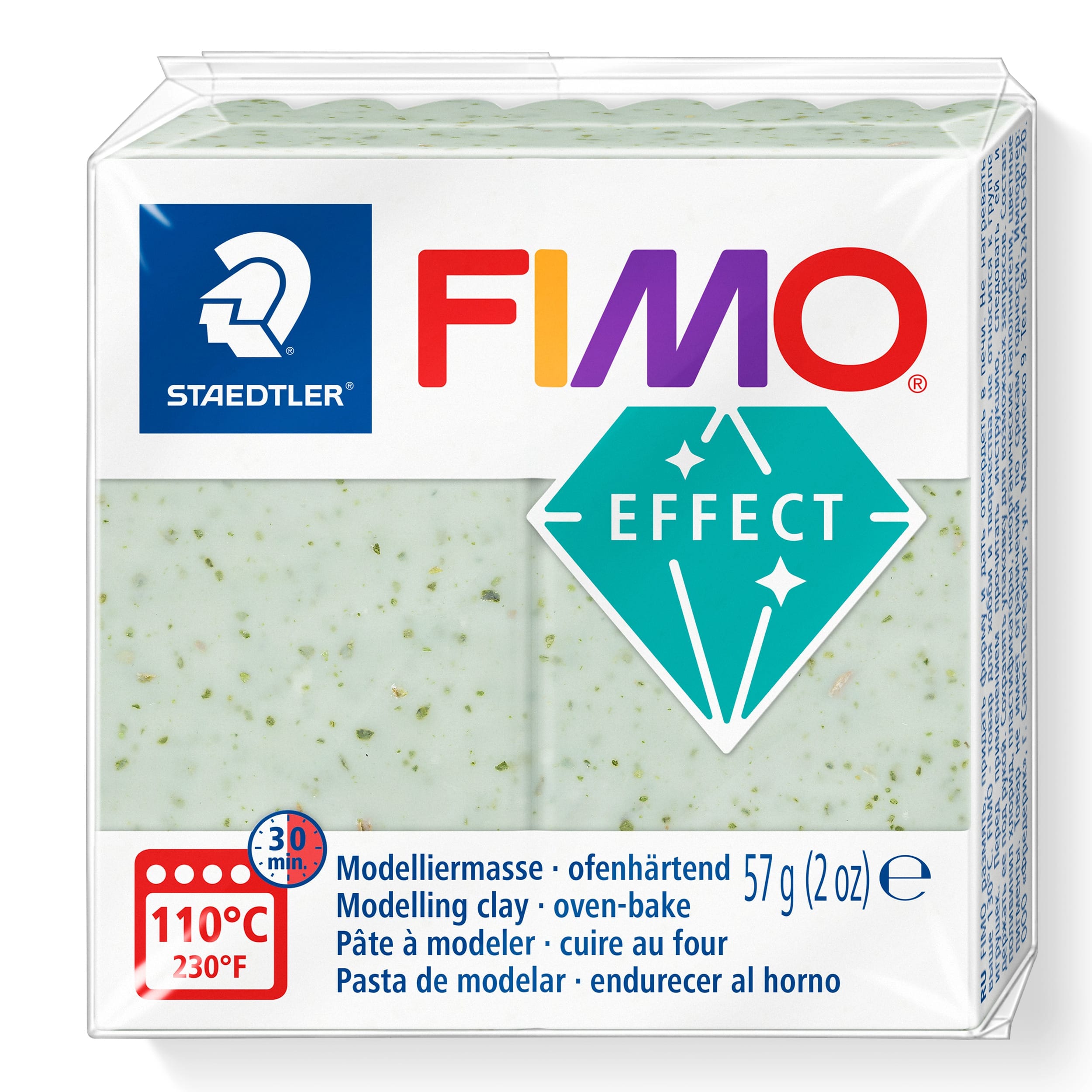FIMO-8010-570-4007817152898 FIMO Knete Effect 57g 8010-570 Botanical Spirulina – Bild 1