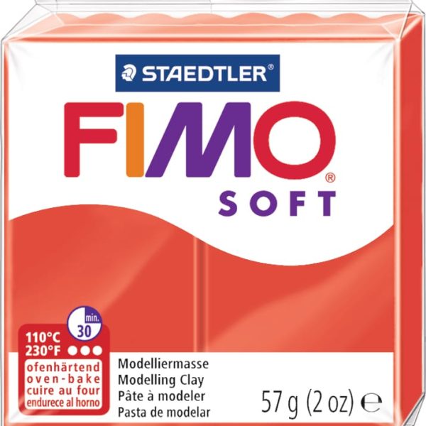 FIMO Knete Soft 57g 8020-24 rot