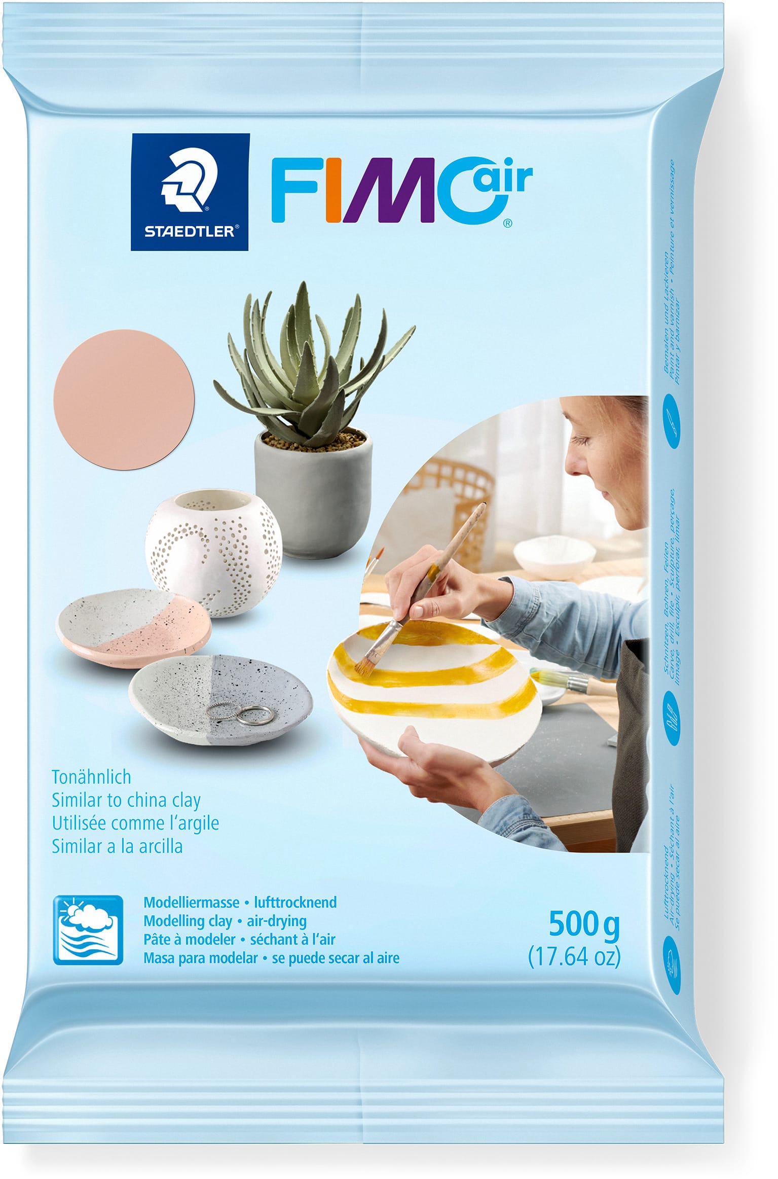 FIMO-8100-43-4006608806514 FIMO Knete Air 500g 8100-43 blassrosa – Hochwertig & günstig bei ShopDeca