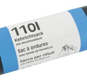FLEXIPLAST Kehrrichtsack R-Logo 5x10Stk. 1034 28my, 110l, mit Verschlussband