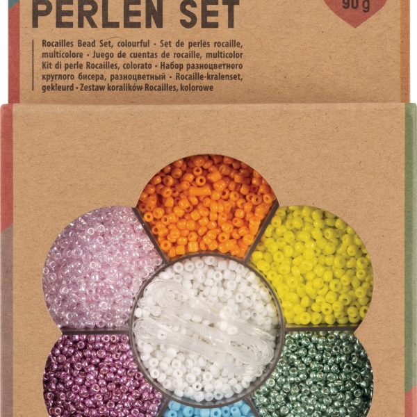 FOLIA Rocailles-Perlen-Set 12907 Bunt