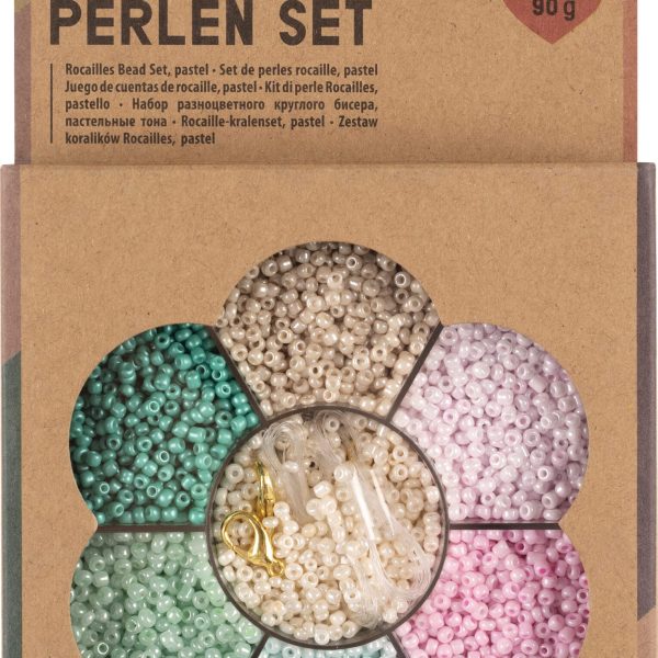 FOLIA Rocailles-Perlen-Set 12908 Pastell