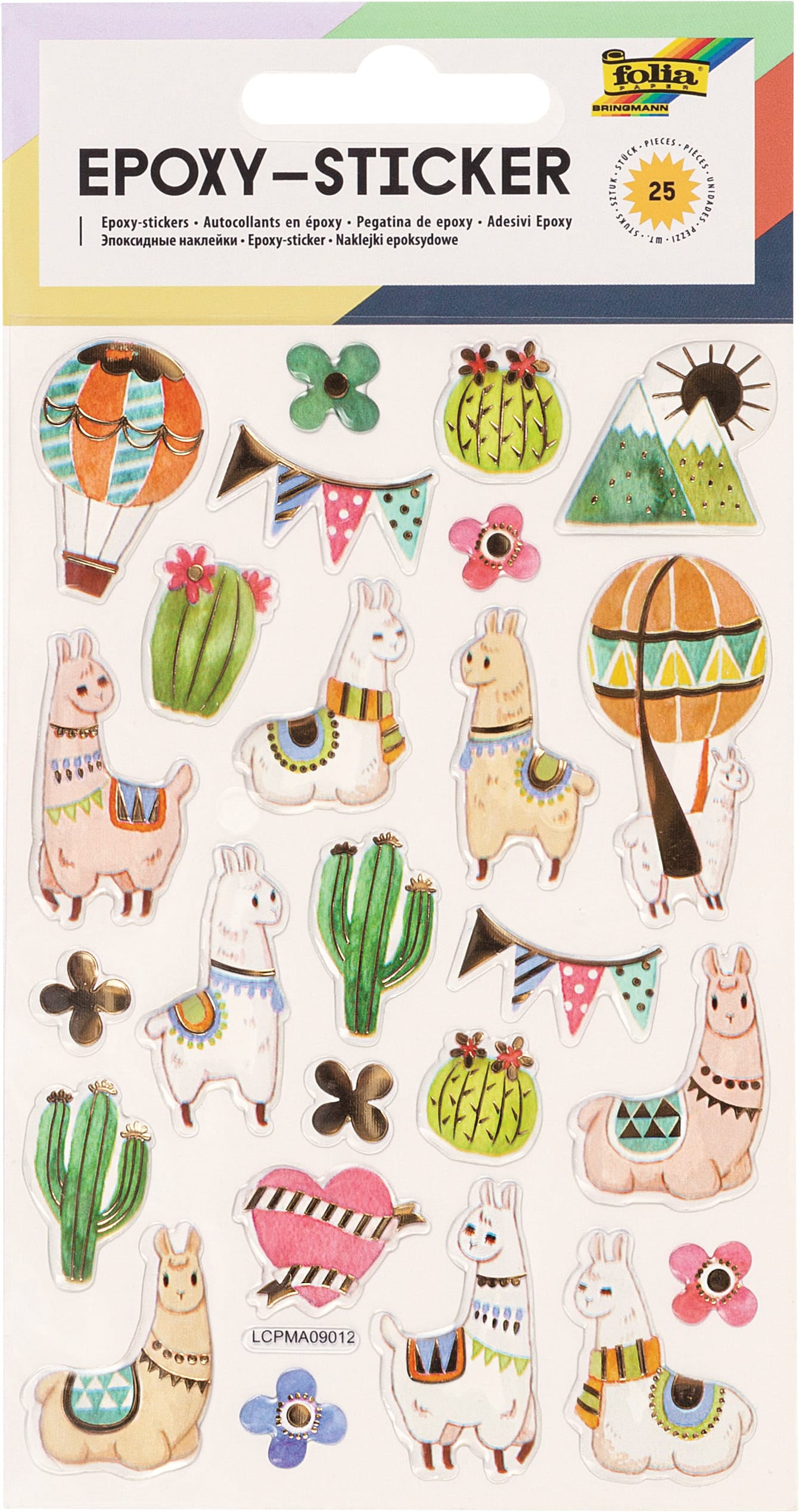 FOLIA-16303-4001868106749 FOLIA Epoxy-Sticker 10x15cm 16303 Alpaca – Hochwertig & günstig bei ShopDeca