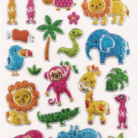 FOLIA Bubble-Sticker 14x21cm 19503 Safari