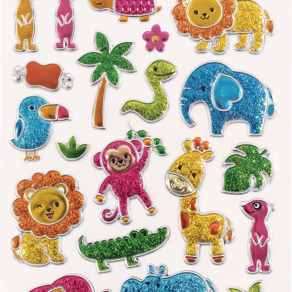 FOLIA Bubble-Sticker 14x21cm 19503 Safari