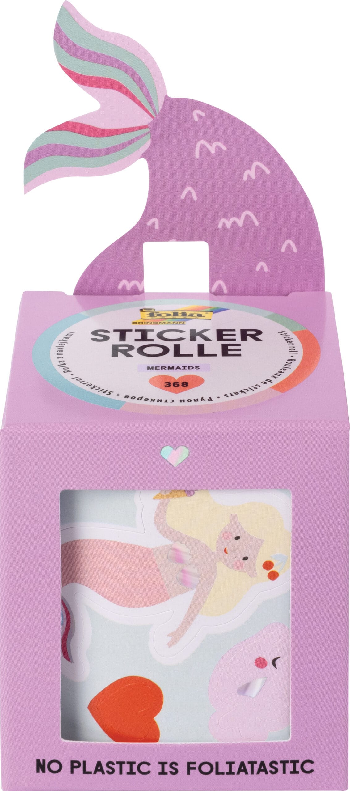 FOLIA-27101-4001868130225 FOLIA Stickerrolle 4m 27101 Mermaids 368 Teile – Hochwertig & günstig bei ShopDeca