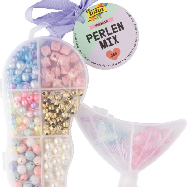 FOLIA Perlen Mix 32022 Mermaid 240 Teile