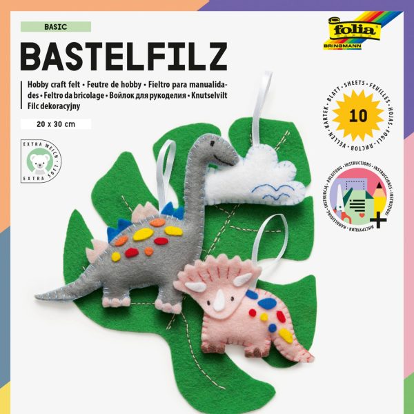 FOLIA Bastelfilz 150g 520409 ass. 10 Blatt