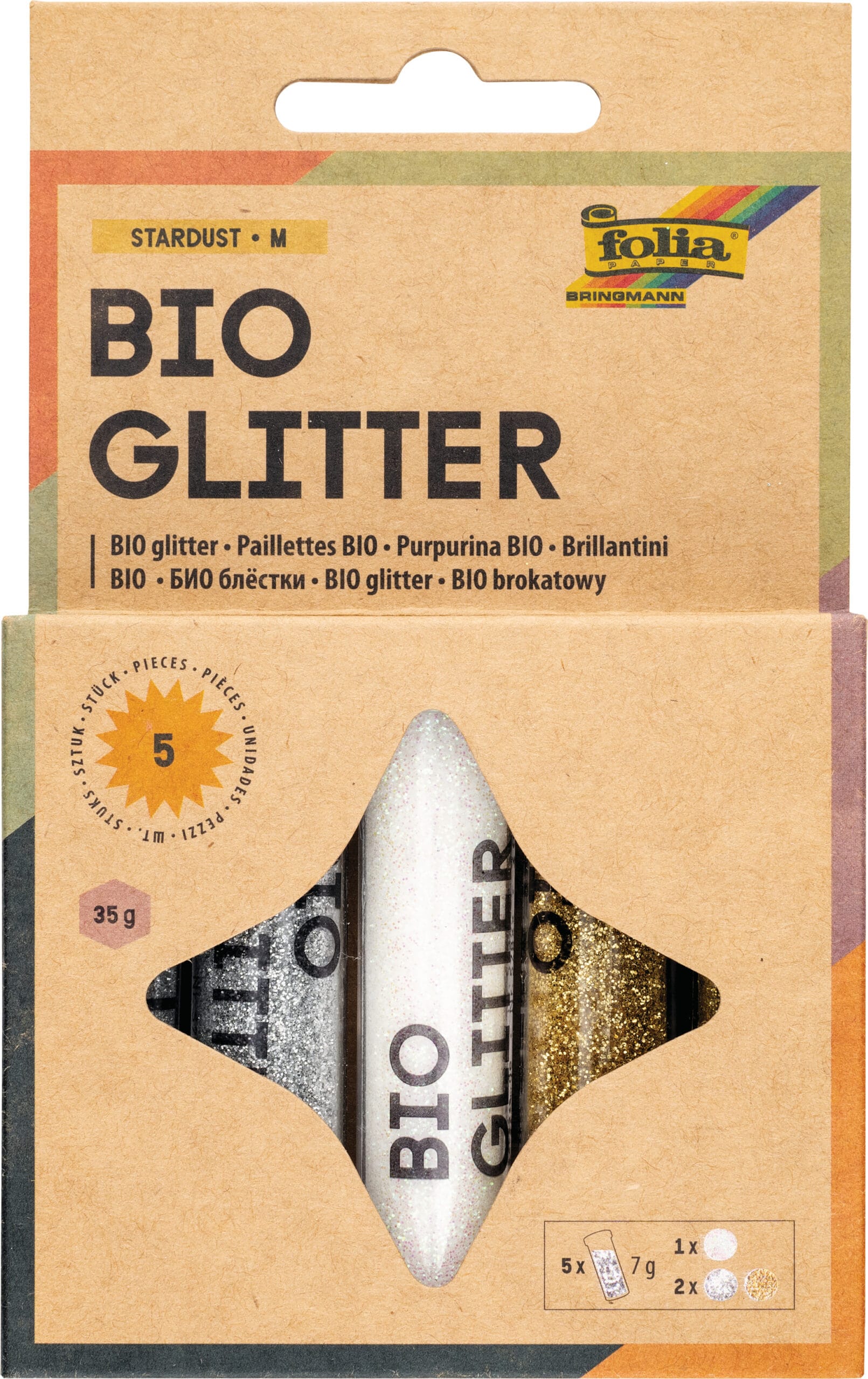 FOLIA-57811-4001868133431 FOLIA BIO Glitzer Mix M 57811 Stardust – Hochwertig & günstig bei ShopDeca
