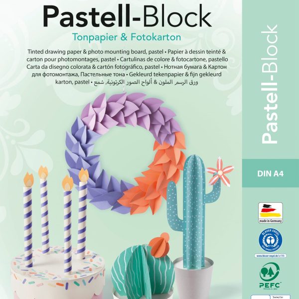 FOLIA SE Kombi-Block A4 678 pastell, 20 Blatt ass.