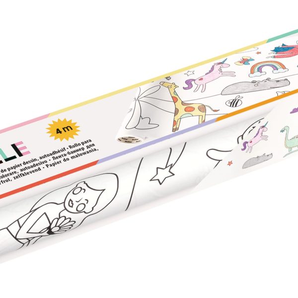 FOLIA Malrolle mit Motiven 30cmx4m 83902 Adventure