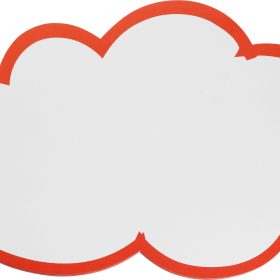 FRANKEN Moderationskarte Wolke UMZ W 25x42cm, weiss,roter Rand