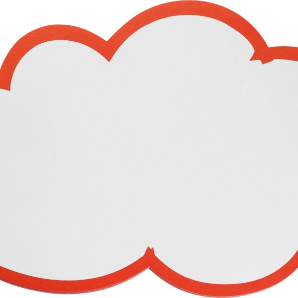 FRANKEN Moderationskarte Wolke UMZ W 25x42cm, weiss,roter Rand