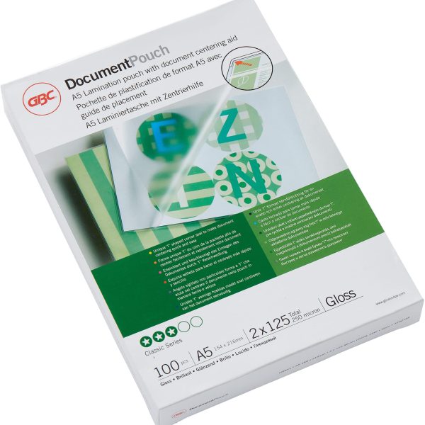 GBC Laminiertasche A5 3200749 glanz, 125my 100 Stk