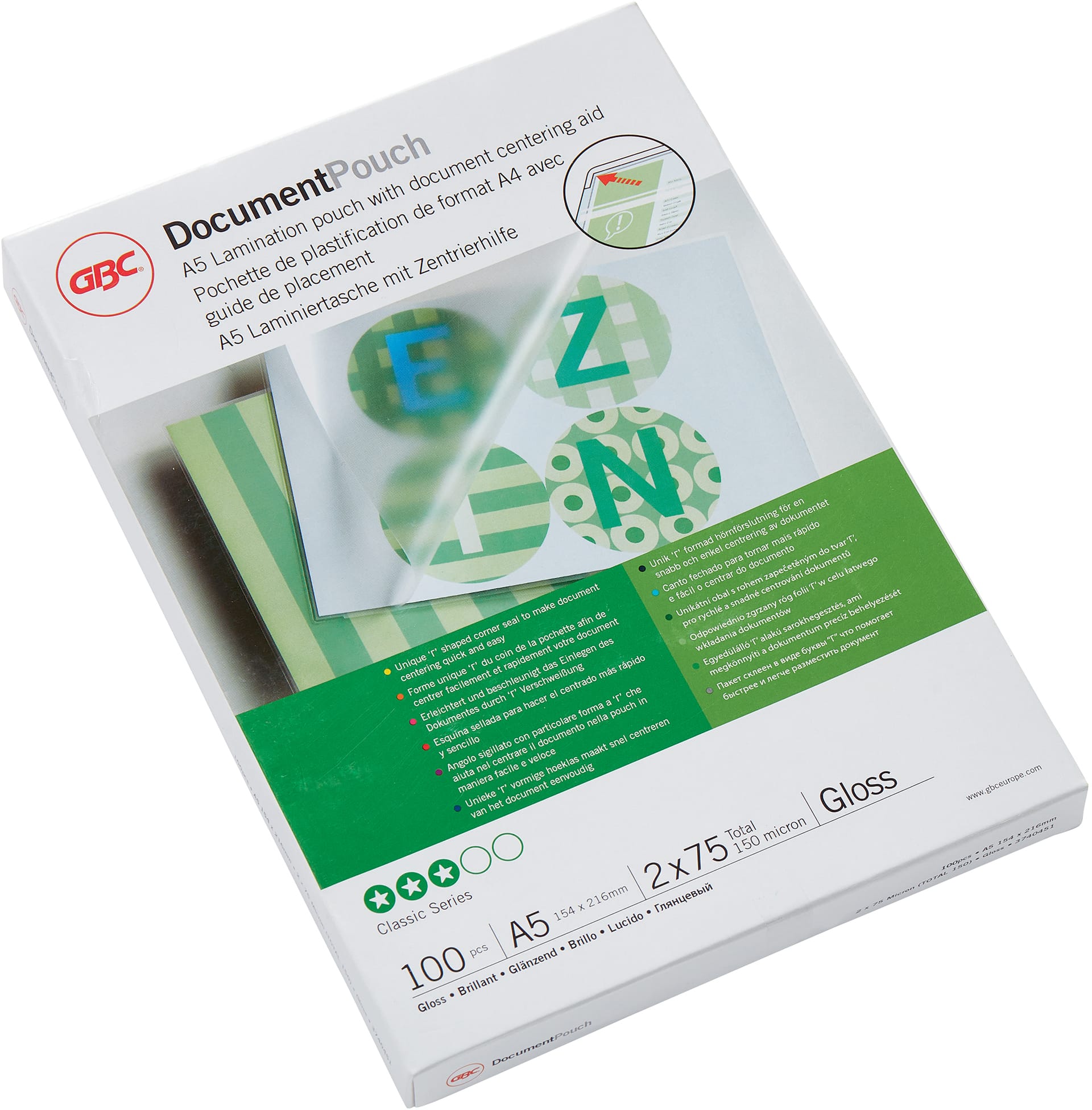 GBC-3740451-0033816030930 GBC Laminiertasche A5 3740451 glanz, 75my 100 Stk – Hochwertig & günstig bei ShopDeca