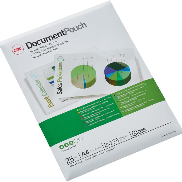 GBC Laminiertasche A4 3740482 glanz, 125my 25 Stk