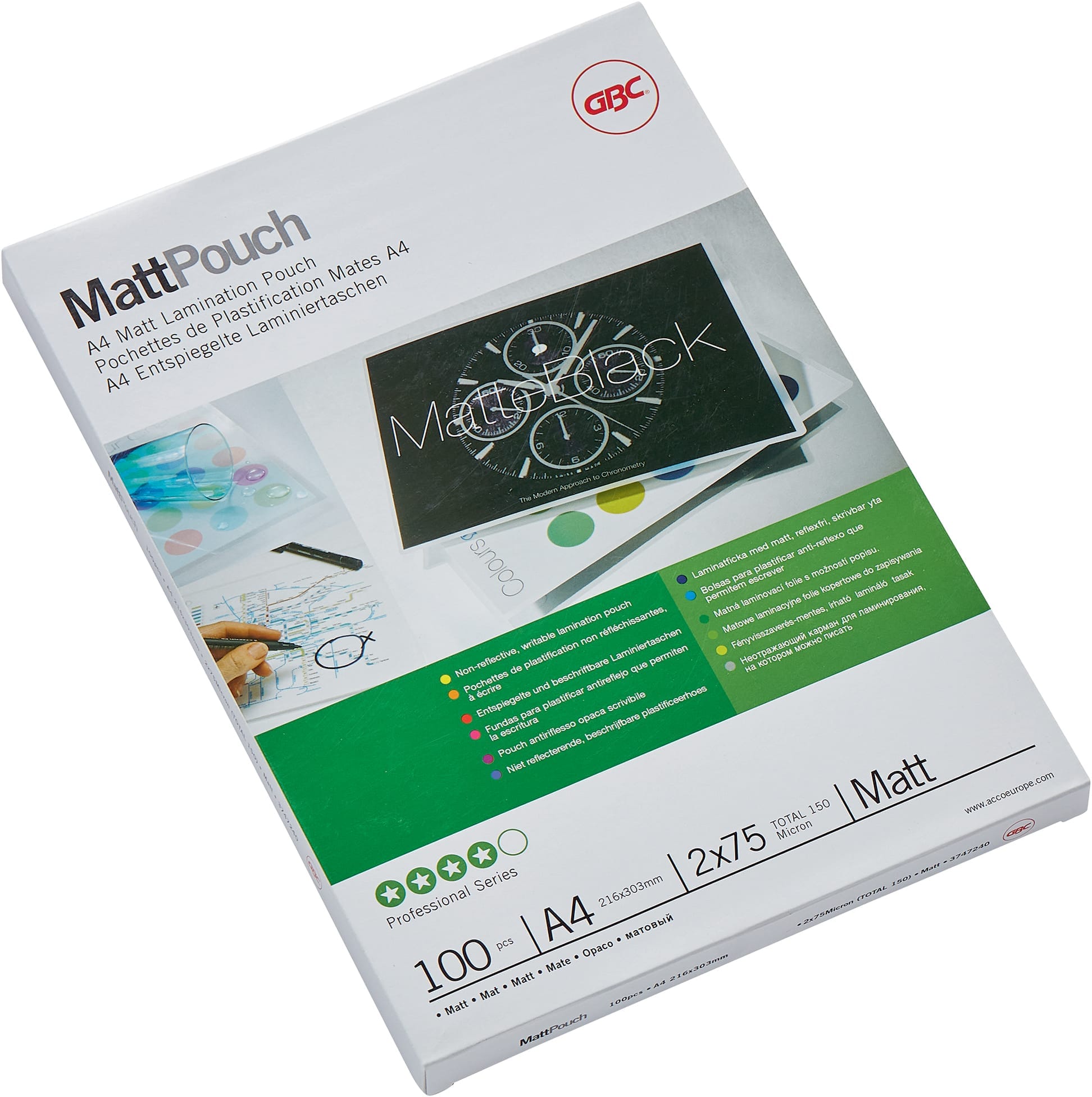 GBC-3747240-0033816067363 GBC Laminiertasche A4 3747240 matt, 75my 100 Stk – Hochwertig & günstig bei ShopDeca