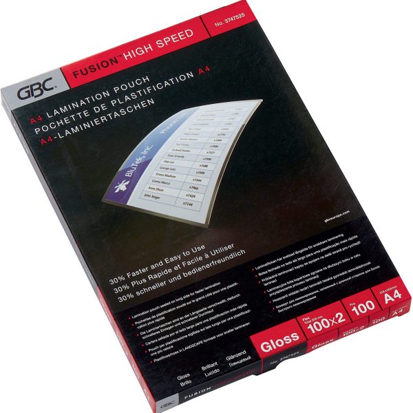 GBC Laminiertasche A4 3747525 glanz, 100my 100 Stk