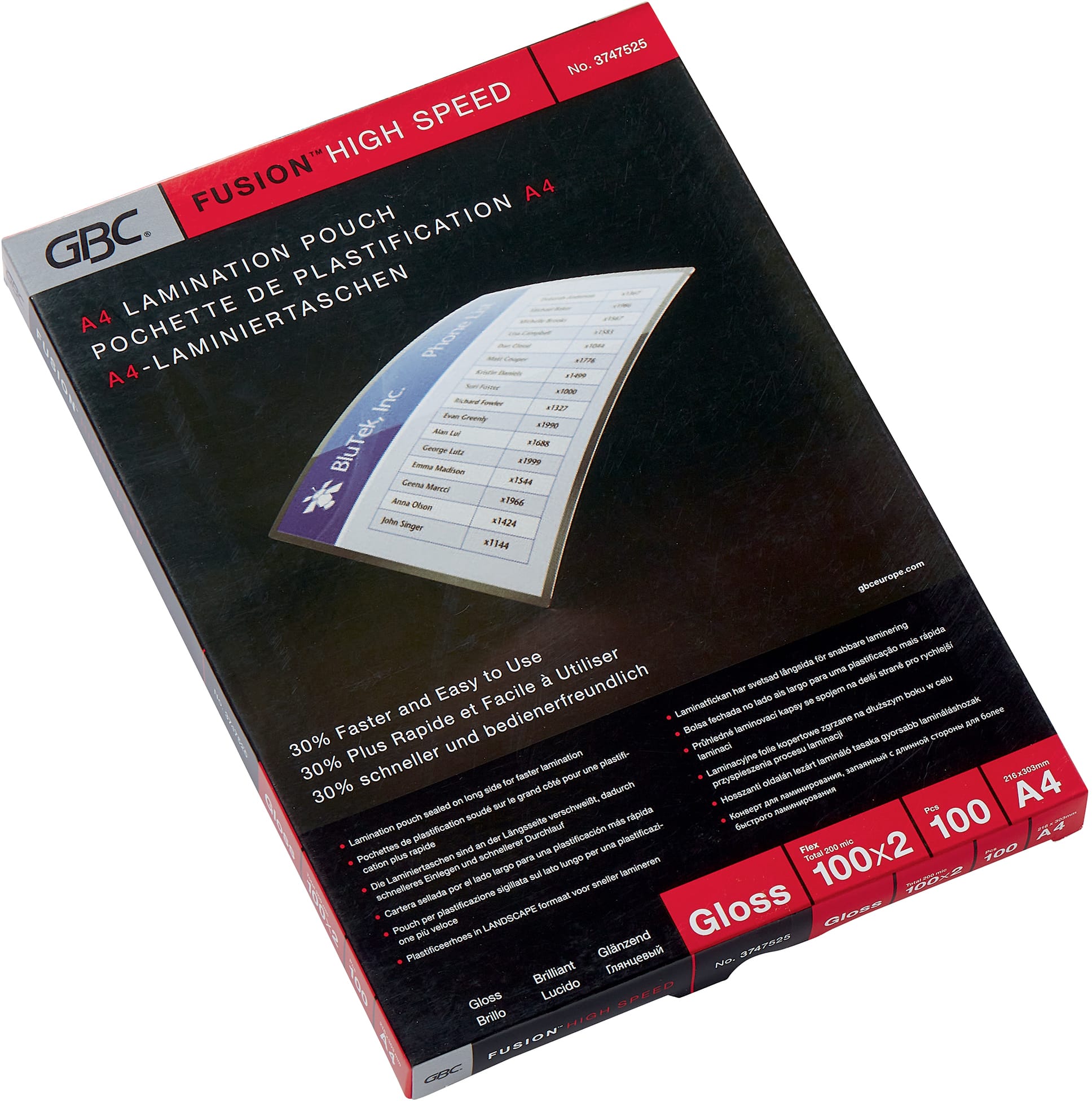 GBC-3747525-0033816055346 GBC Laminiertasche A4 3747525 glanz, 100my 100 Stk – Hochwertig & günstig bei ShopDeca