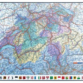 HANSA Schreibunterlage DE/FR 41-6020.001 GeoPad Schweiz 65x50cm