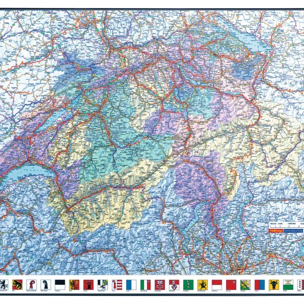 HANSA Schreibunterlage DE/FR 41-6020.001 GeoPad Schweiz 65x50cm