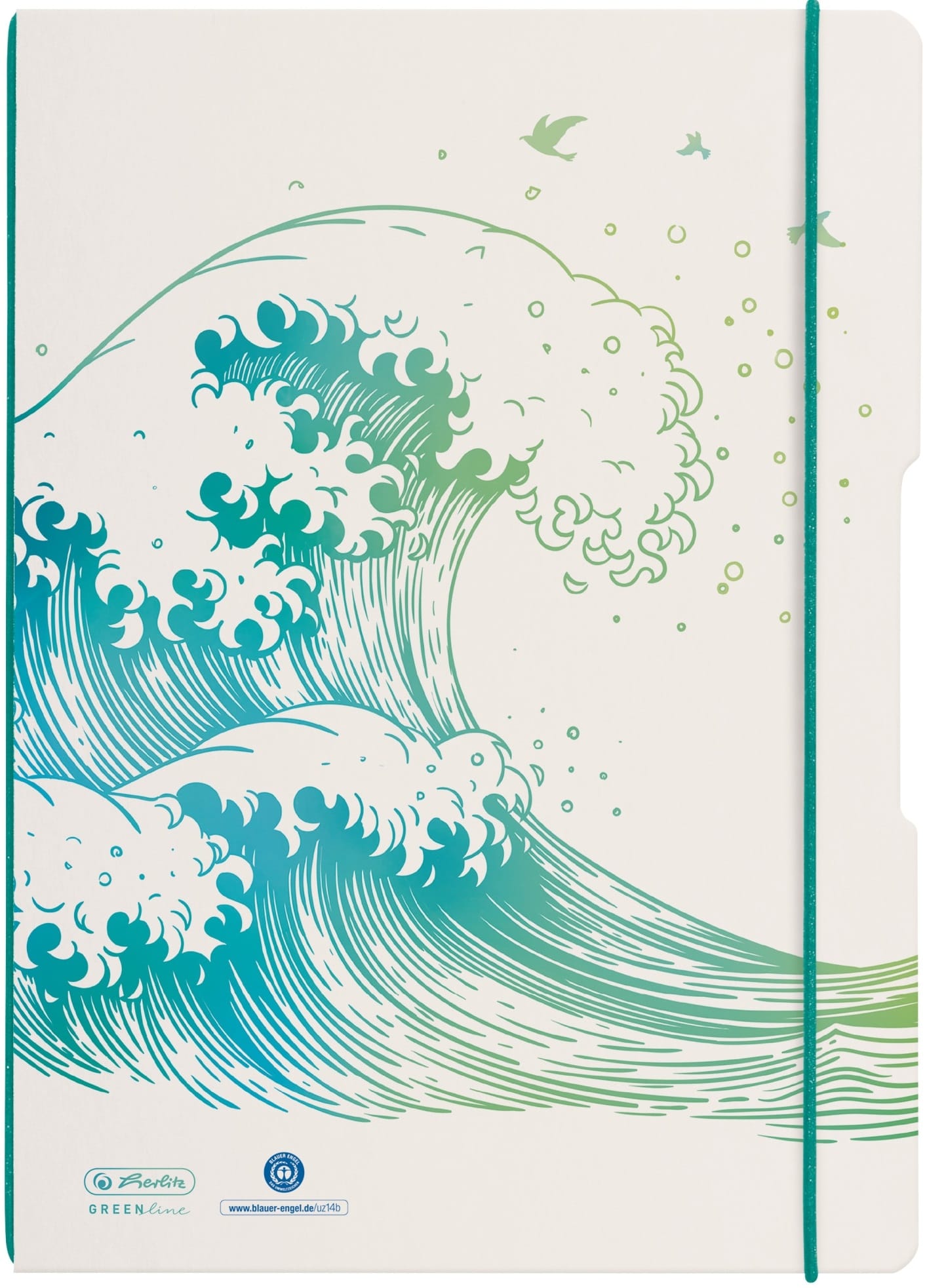 HERLITZ-50033645-4008110260068 HERLITZ Notizbuch My Book A4 50033645 A4 gREENline Welle 80Bl.kar. – Hochwertig & günstig bei ShopDeca