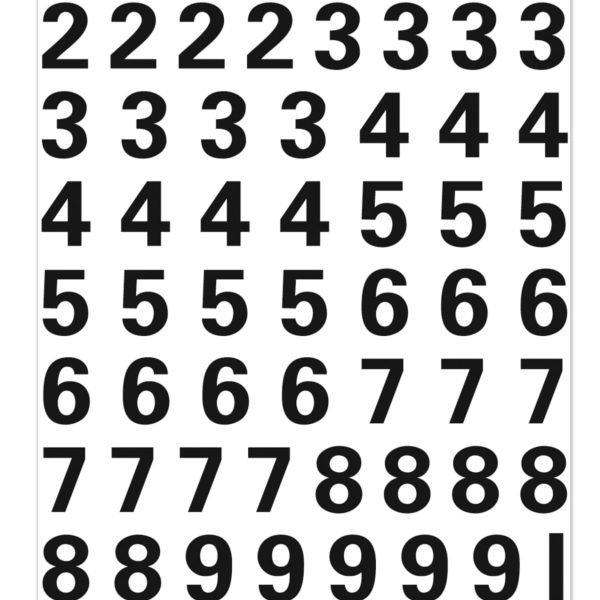 HERMA Zahlenetiketten 10mm 4159 schwarz, 0-9