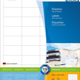 HERMA Etiketten PREMIUM 48.3x25.4mm 4272 weiss,perm. 4400 St./100 Bl.