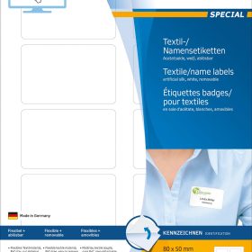 HERMA Namensetiketten 80x50mm 4587 weiss 100 Stk./10 Bl.