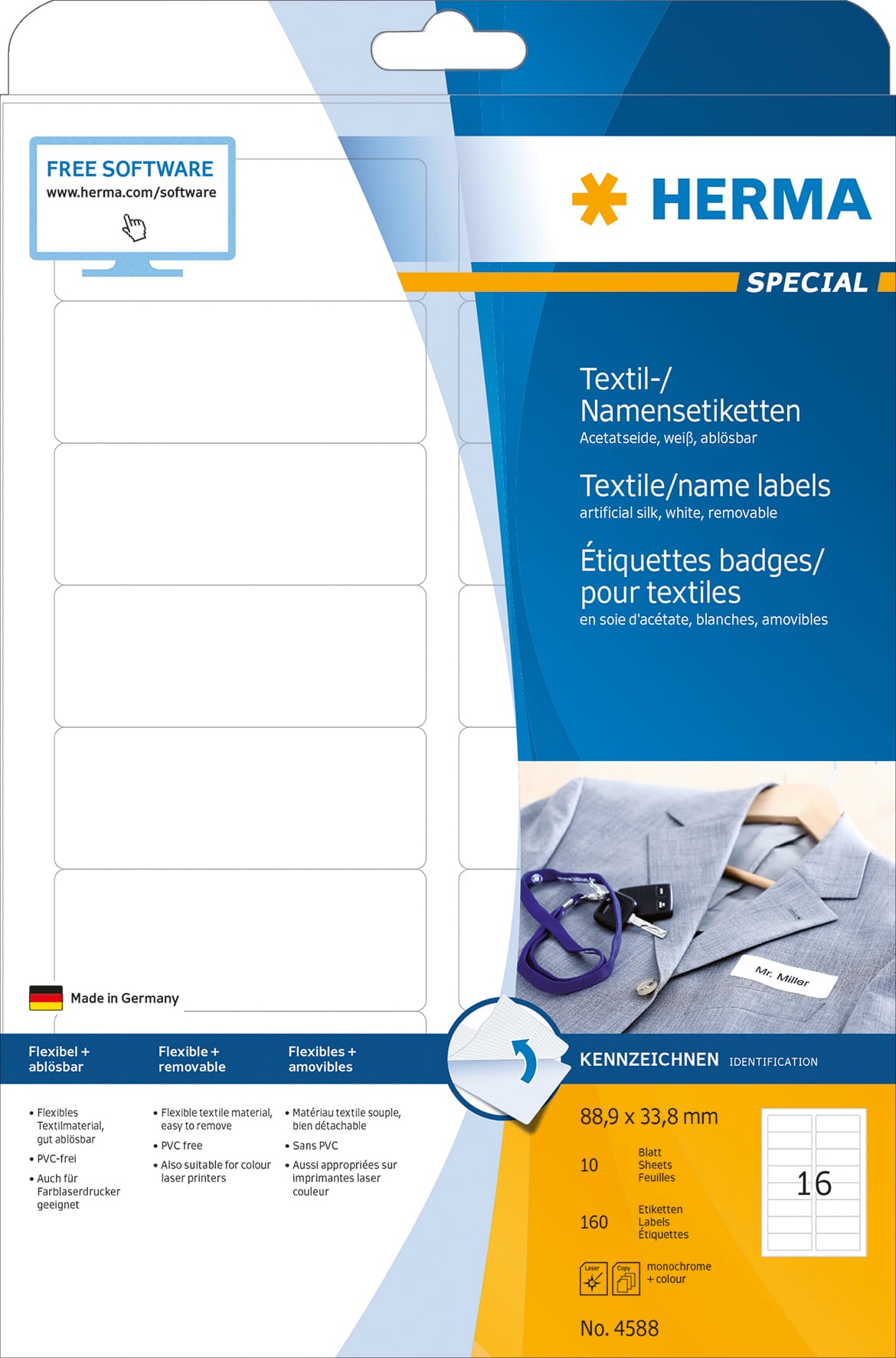 HERMA-4588-4008705045889 HERMA Namensetiketten 88,9x33,8mm 4588 weiss 160 Stk./10 Bl. – Hochwertig & günstig bei ShopDeca