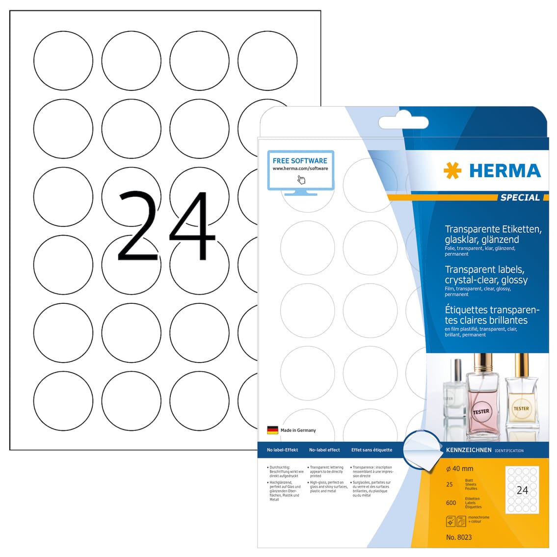 HERMA-8023-4008705080231 HERMA Etiketten 8023 8023 40mm transparent 600Stk. 25 B – Hochwertig & günstig bei ShopDeca