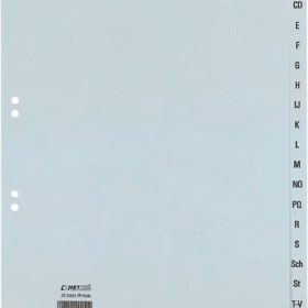 HETZEL Register PP A4 25240481 grau A-Z 20-teilig