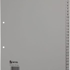 HETZEL Register PP A4 25245481 grau 1-31