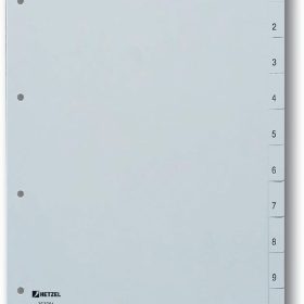 HETZEL Register PP A4 25270481 grau 1-10