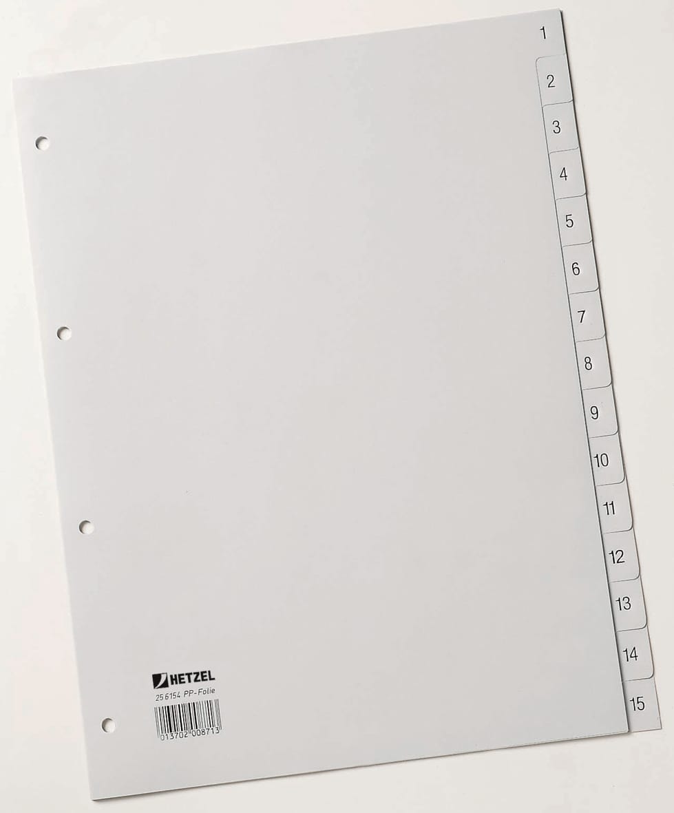 HETZEL-25615481-4013702008713 HETZEL Register PP A4 25615481 grau 1-15 – Hochwertig & günstig bei ShopDeca