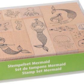 HEYDA Stempel-Set Mermaid 12x10x3cm 204888678 braun 10-teilig