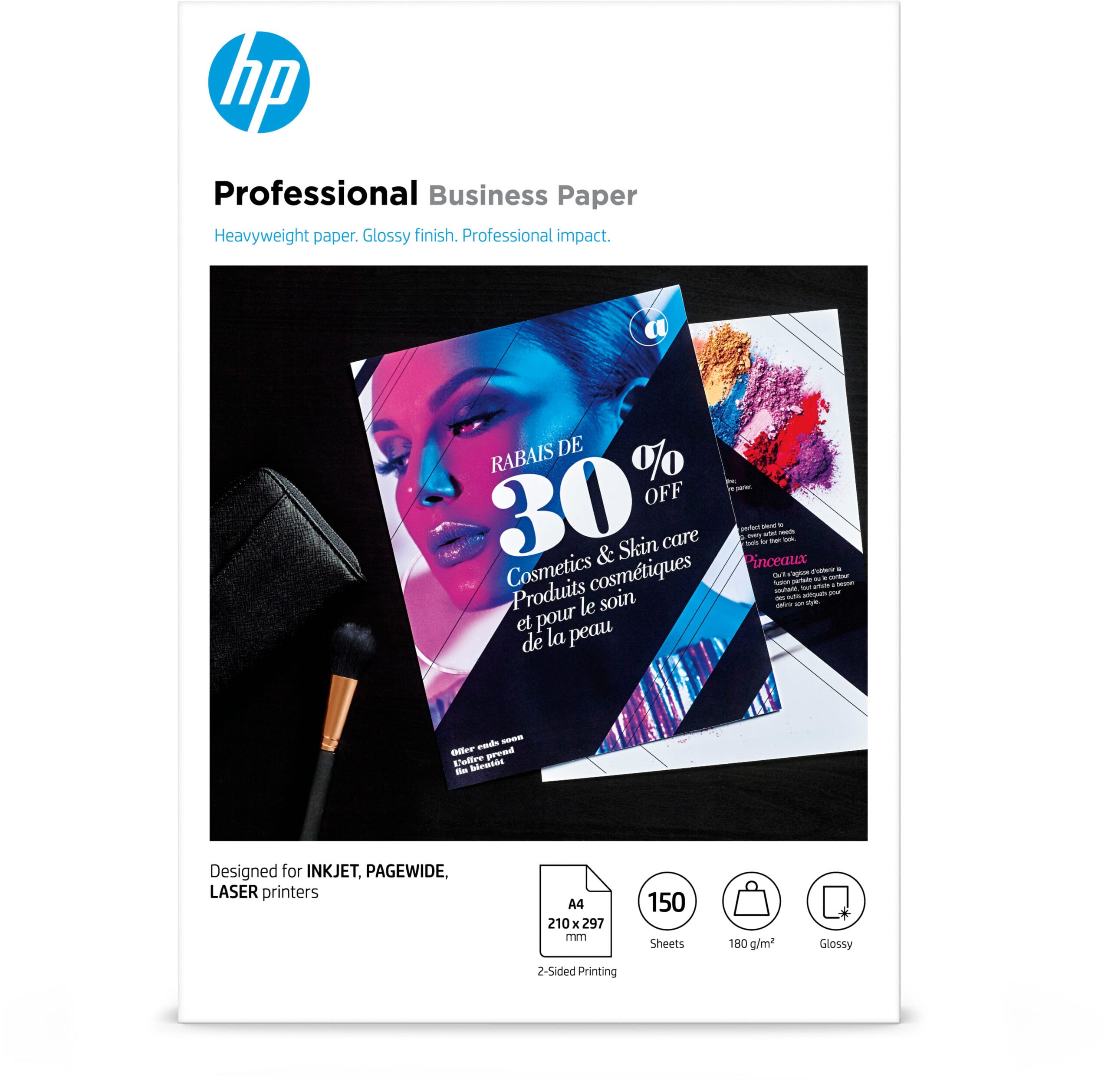 HP-3VK91A-0192545168397 HP Professional FSC Paper A4 3VK91A Multiuse Glossy 180g 150 B. – Hochwertig & günstig bei ShopDeca